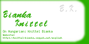 bianka knittel business card